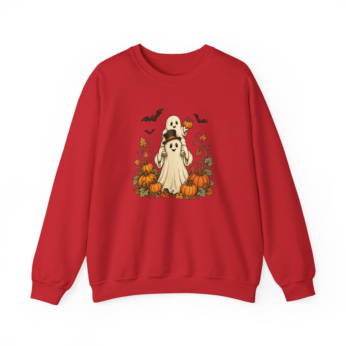 Halloween Pumpkin Ghost Crewneck Sweatshirt