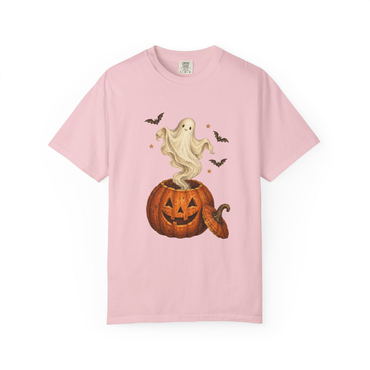 Halloween Ghost in Jack-O'-Lantern T-Shirt