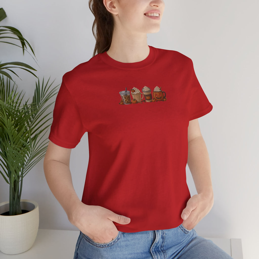 Coffee Crew Cute Graphic Tee — Espresso, Latte & Mocha Cartoon Shirt