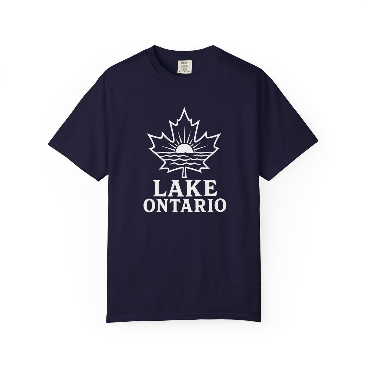 Lake Ontario T-Shirt — Retro Maple Leaf Sunset Graphic