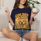 Golden Days Golden Retriever T-Shirt — "Good Dog • Good Life" Vintage Floral Tee