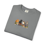 Cat Knit Crew T-Shirt — Cozy Cats Sitting Together Graphic Tee