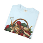 Cat in Yarn Basket T‑Shirt — Cozy Holiday Knitting Cat Tee