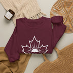 Lake Ontario Crewneck Sweatshirt — Maple Leaf Sunset Lake Design