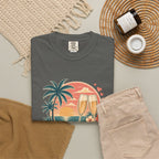 Honeymoon Mode T-Shirt — Tropical Sunset Couple Vacation Tee