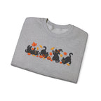 Herbst-Sweatshirt mit schwarzem Katzen-Motiv