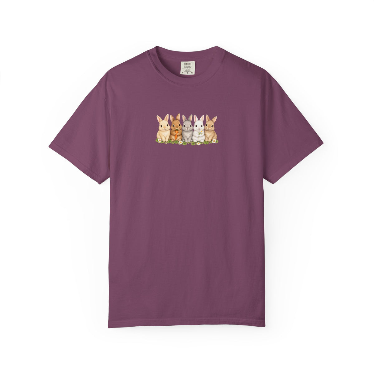 Bunny Row T‑Shirt — Cute Watercolor Rabbits Graphic Tee