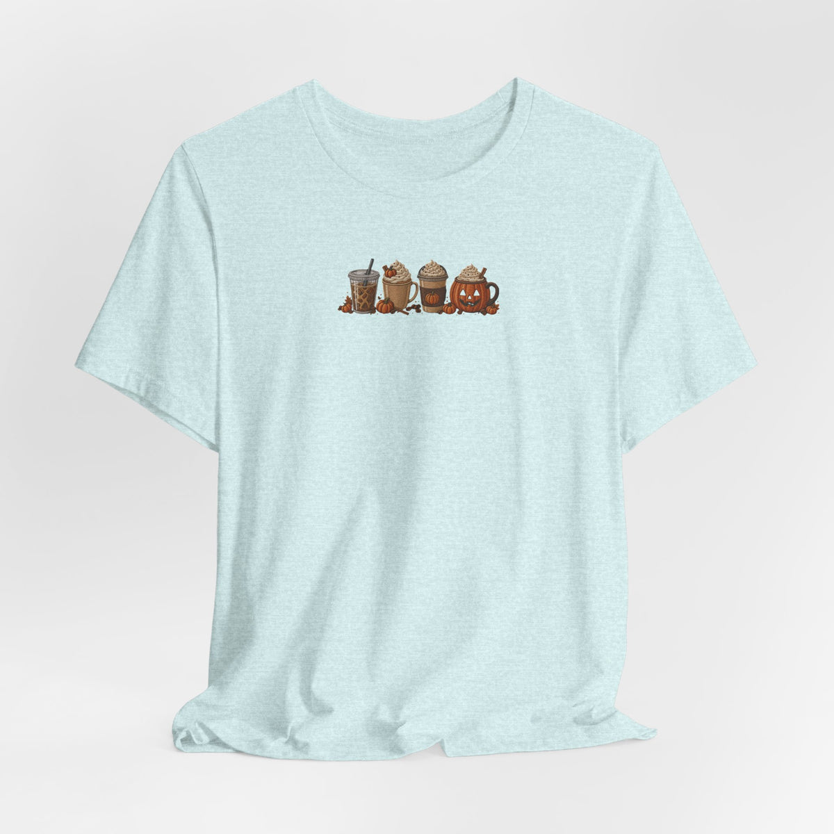 Coffee Crew Cute Graphic Tee — Espresso, Latte & Mocha Cartoon Shirt
