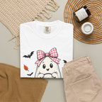Cute Halloween Ghost T-Shirt — Trick-or-Treat Pumpkin & Bats