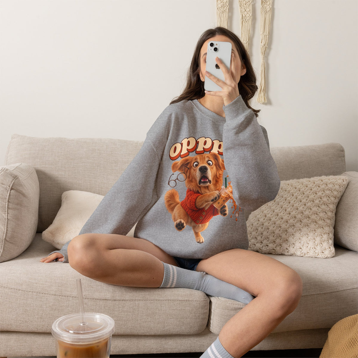 Oops! Puppy Mess Graphic Sweatshirt