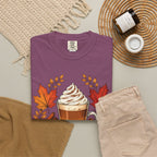 Pumpkin Spice Latte T-Shirt — Autumn Coffee Fall Leaves Tee