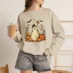 Halloween Pumpkin Ghost Crewneck Sweatshirt