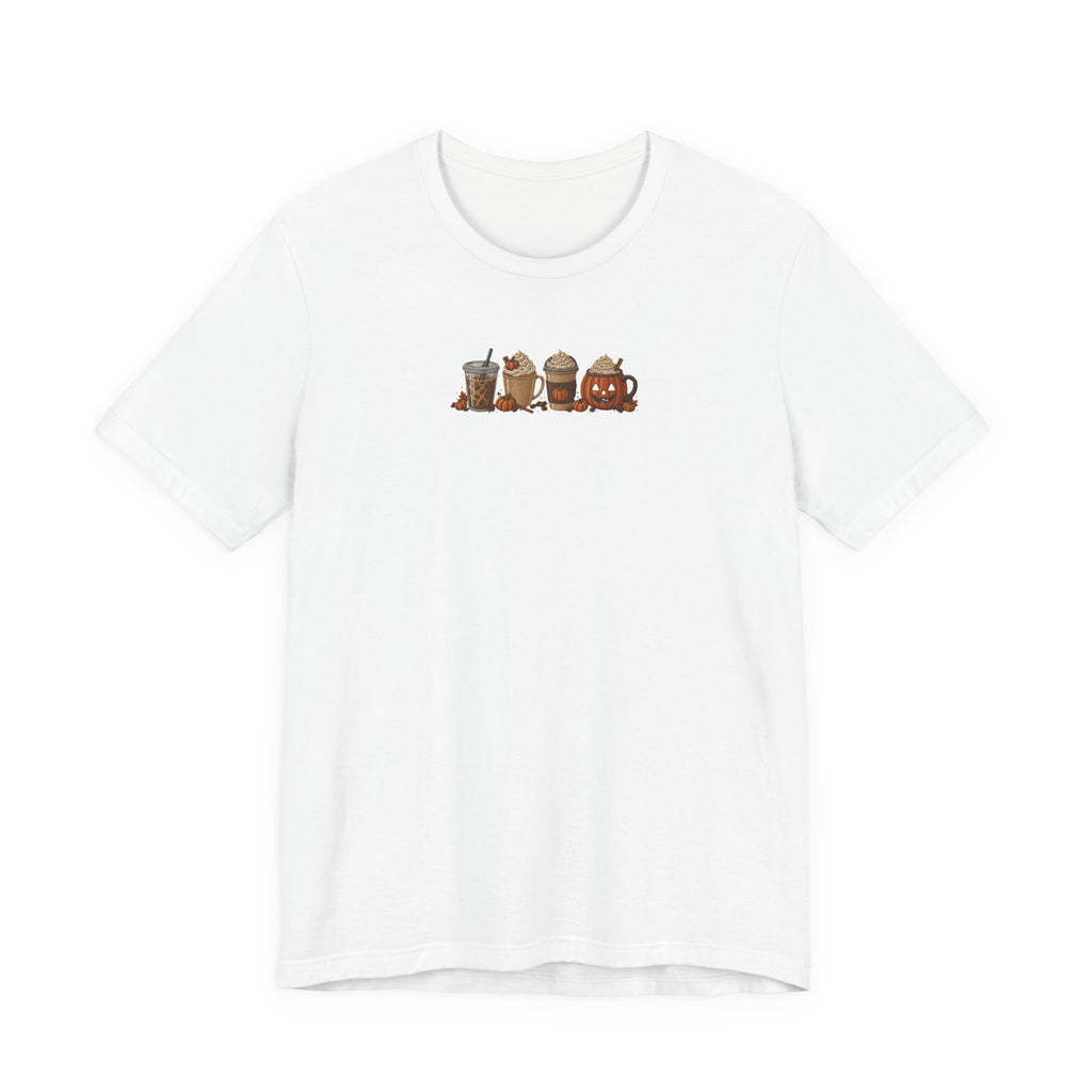 Coffee Crew Cute Graphic Tee — Espresso, Latte & Mocha Cartoon Shirt
