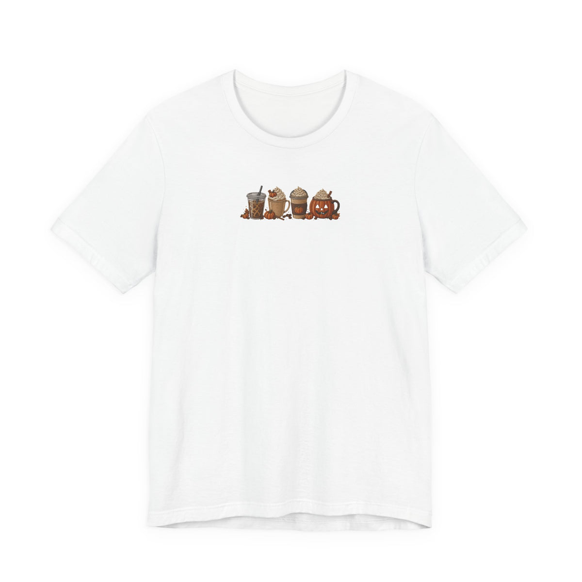 Coffee Crew Cute Graphic Tee — Espresso, Latte & Mocha Cartoon Shirt