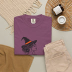 Her Human Witch Tee — Halloween Witch & Dog Graphic T-Shirt
