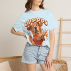 Oops Puppy T-Shirt — Cute Dog Spilling Coffee Graphic Tee