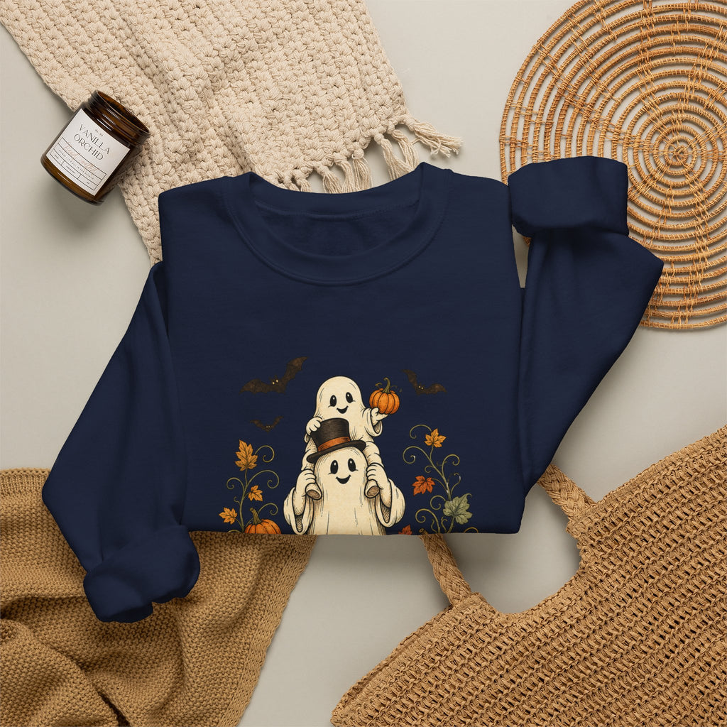 Halloween Pumpkin Ghost Crewneck Sweatshirt