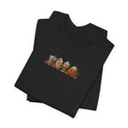 Coffee Crew Cute Graphic Tee — Espresso, Latte & Mocha Cartoon Shirt