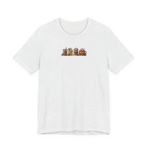 Coffee Crew Cute Graphic Tee — Espresso, Latte & Mocha Cartoon Shirt