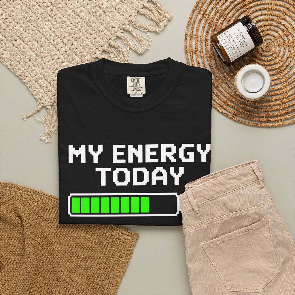 Loading Bar T-Shirt — Minimal Neon Green Progress Graphic Tee