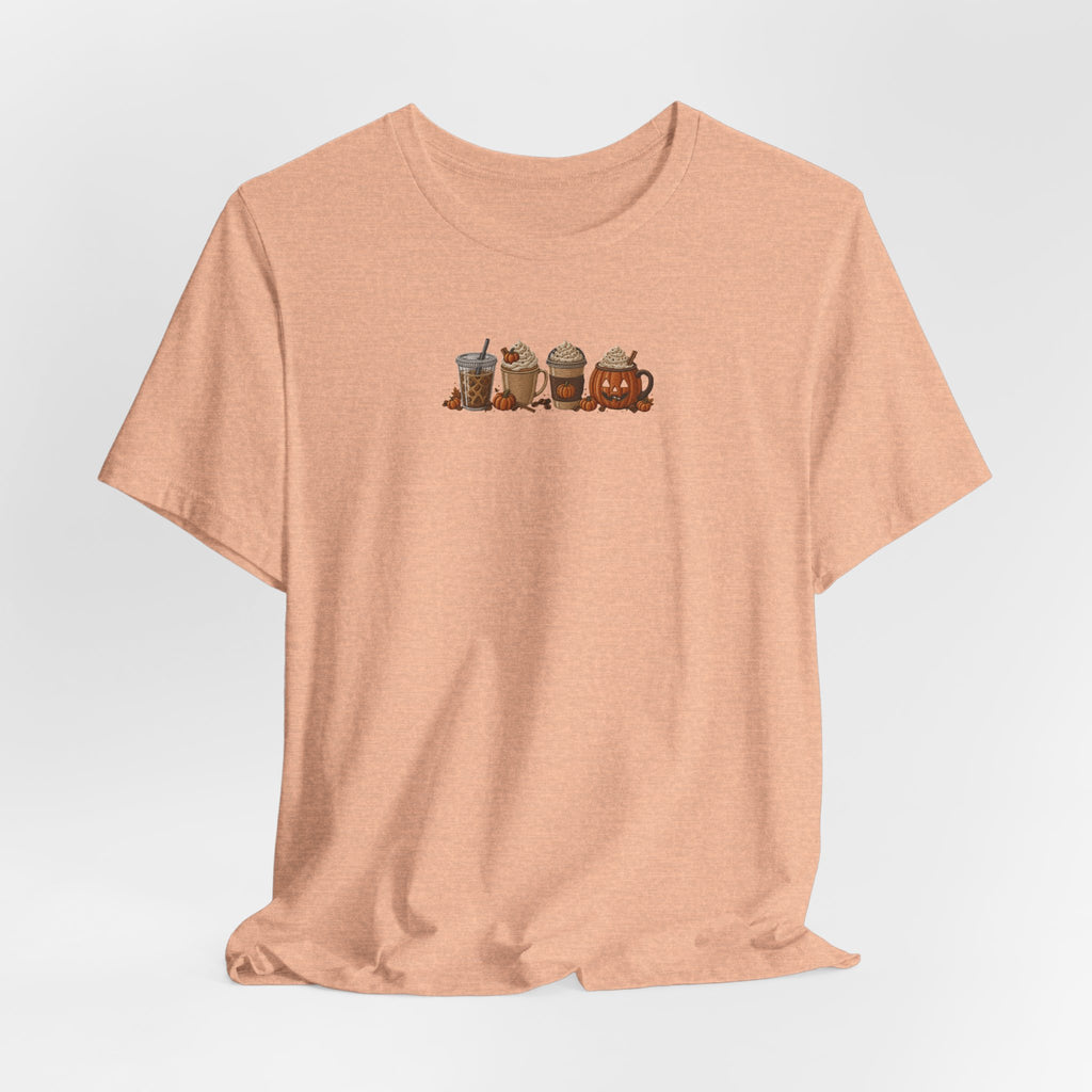 Coffee Crew Cute Graphic Tee — Espresso, Latte & Mocha Cartoon Shirt