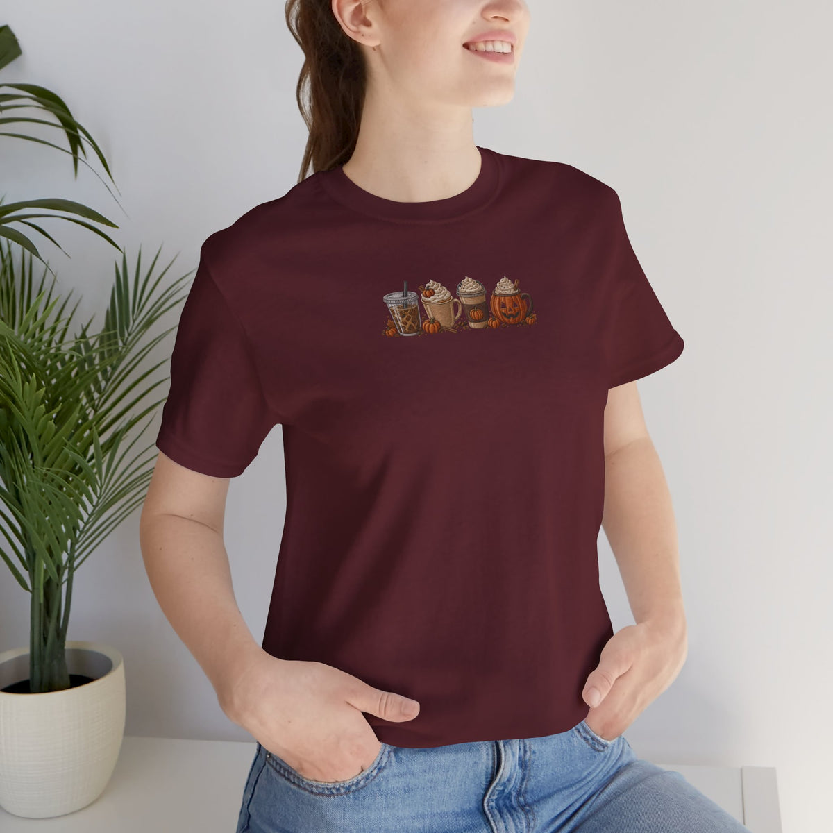 Coffee Crew Cute Graphic Tee — Espresso, Latte & Mocha Cartoon Shirt