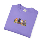 Cat Knit Crew T-Shirt — Cozy Cats Sitting Together Graphic Tee