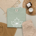 Lake Ontario T-Shirt — Retro Maple Leaf Sunset Graphic