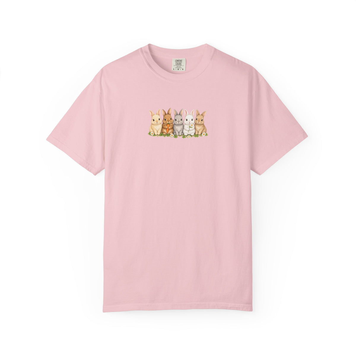 Bunny Row T‑Shirt — Cute Watercolor Rabbits Graphic Tee