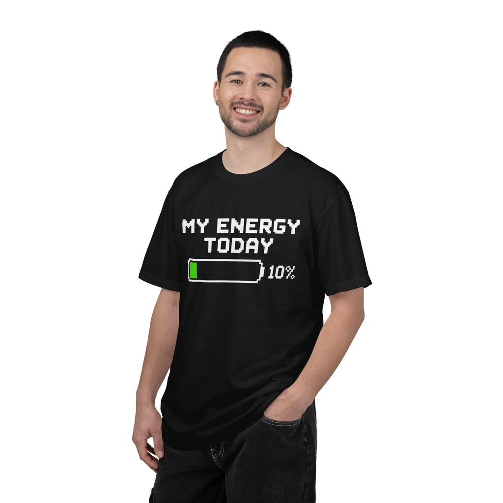 My Energy Today 10% T-Shirt — Low Battery Funny Graphic Tee