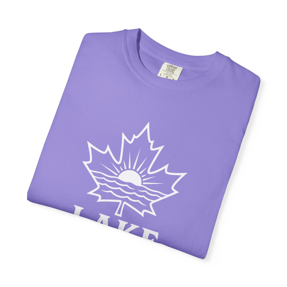 Lake Ontario T-Shirt — Retro Maple Leaf Sunset Graphic