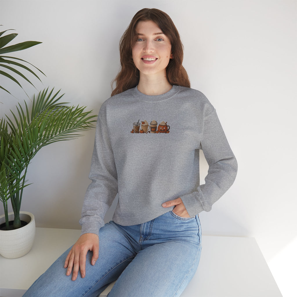 Cozy Camping Crewneck Sweatshirt — Niedliches Cartoon-Lagerfeuer-Freunde-Design