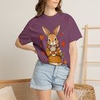 Autumn Bunny Tee — Cozy Fall Rabbit with Scarf & Hot Cocoa