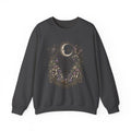Mystic Moon & Mushroom Crewneck Sweatshirt — "Whisper to the Wild" Nature Graphic