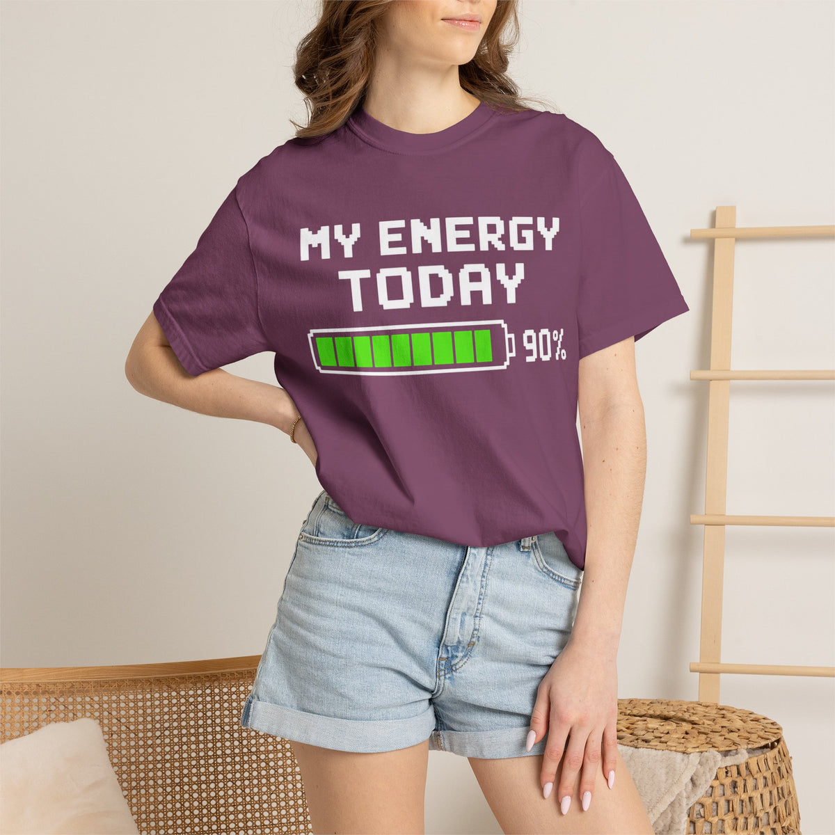 My Energy Today 90% Battery Graphic T-Shirt
