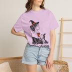 Her Human Witch Tee — Halloween Witch & Dog Graphic T-Shirt