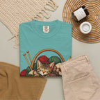 Cat in Yarn Basket T‑Shirt — Cozy Holiday Knitting Cat Tee