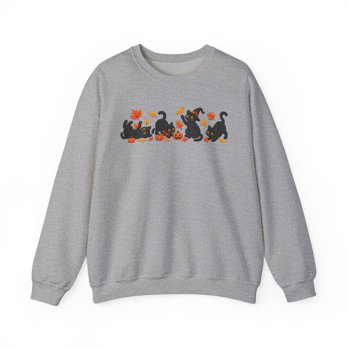 Autumn Play Black Cats Crewneck Sweatshirt