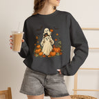 Halloween Pumpkin Ghost Crewneck Sweatshirt