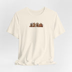 Coffee Crew Cute Graphic Tee — Espresso, Latte & Mocha Cartoon Shirt