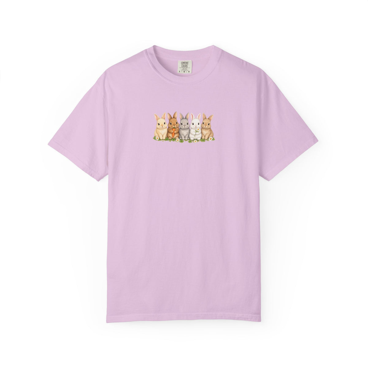 Bunny Row T‑Shirt — Cute Watercolor Rabbits Graphic Tee