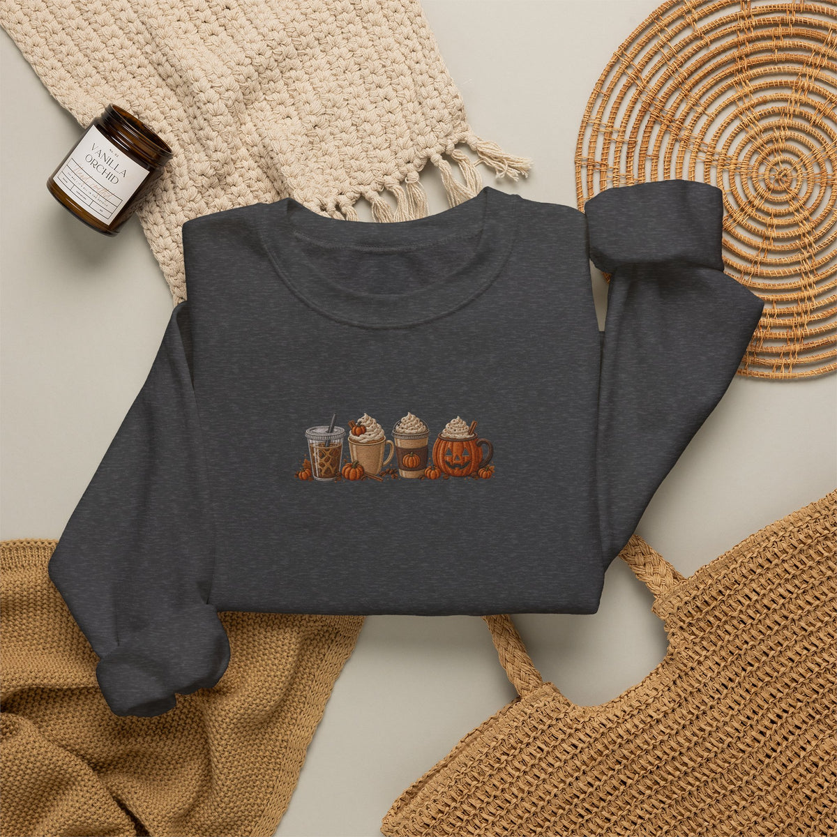 Cozy Camping Crewneck Sweatshirt — Niedliches Cartoon-Lagerfeuer-Freunde-Design