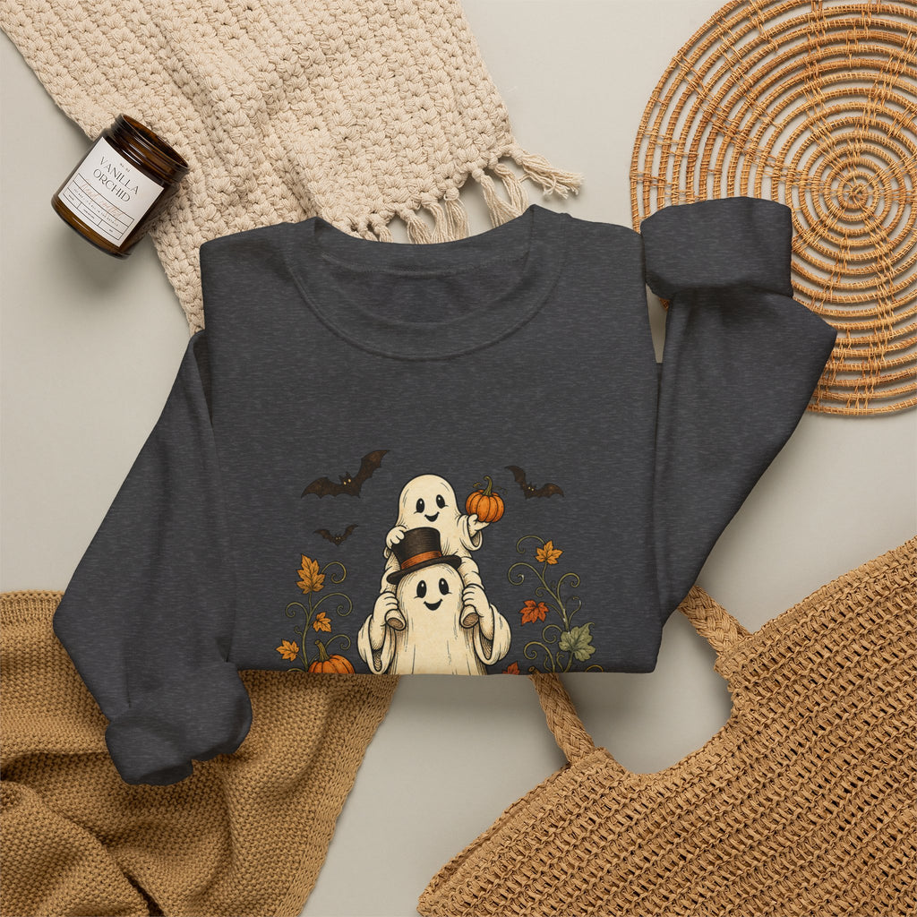 Halloween Pumpkin Ghost Crewneck Sweatshirt