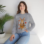 Autumn Bunny Sweatshirt – Cozy Fall Rabbit Holding Coffee