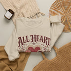 Vintage-Sweatshirt mit Rundhalsausschnitt zum Valentinstag – „All Heart“ romantisches Motiv