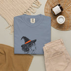 Her Human Witch Tee — Halloween Witch & Dog Graphic T-Shirt