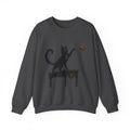Cat with Crown Crewneck Sweatshirt — Playful Black Cat Graphic