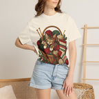 Cat in Yarn Basket T‑Shirt — Cozy Holiday Knitting Cat Tee