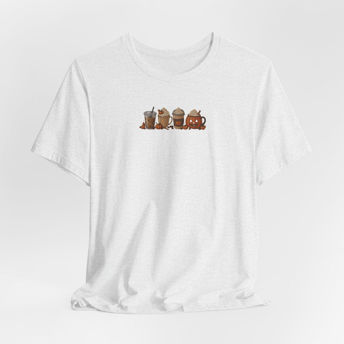 Coffee Crew Cute Graphic Tee — Espresso, Latte & Mocha Cartoon Shirt