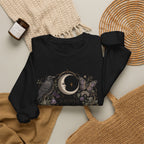 Mystic Moon & Mushroom Crewneck Sweatshirt — "Whisper to the Wild" Nature Graphic